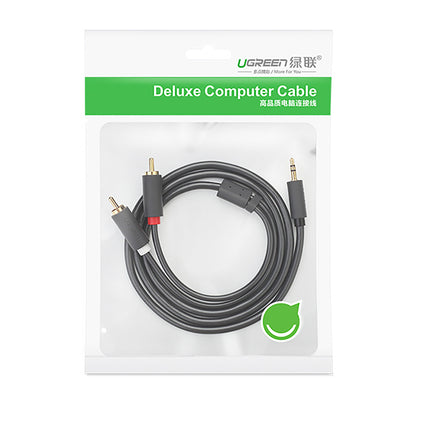 UGREEN Cable audio cable 3.5mm minijack (male) - 2RCA (male) 5m - gray – image 5