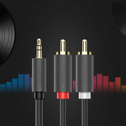UGREEN Cable audio cable 3.5mm minijack (male) - 2RCA (male) 5m - gray – image 8