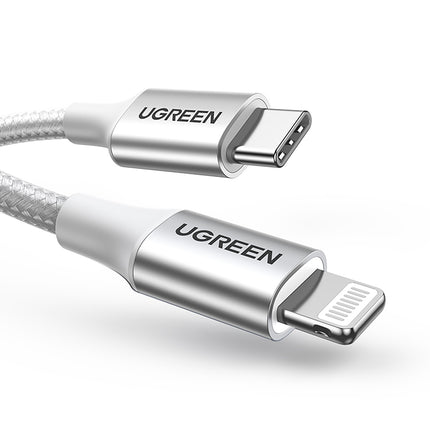 UGREEN USB-C - iPhone Lightning MFi cable 1m - silver – image 2