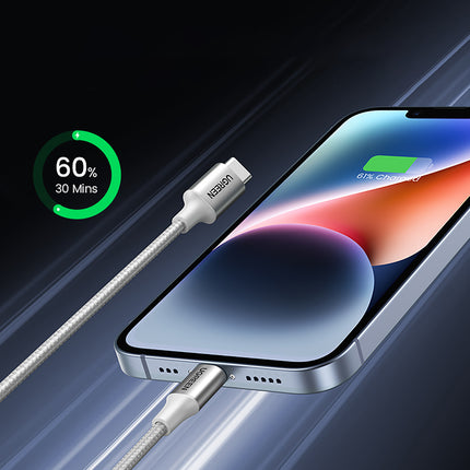 UGREEN USB-C - iPhone Lightning MFi cable 1m - silver – image 4