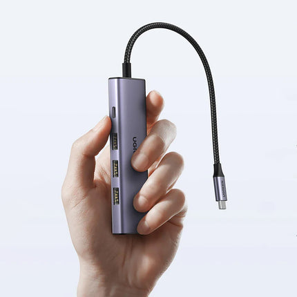 UGREEN 5in1 HUB adapter USB-C - USB-C PD / HDMI / 3x USB-A 3.0 - gray – image 3