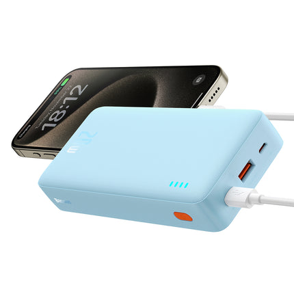 BASEUS Powerbank 20000mAh Airpow 20W with USB-A - USB-C cable 50cm - blue – image 3