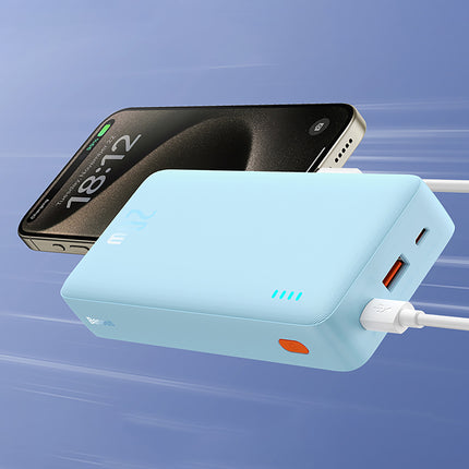 BASEUS Powerbank 20000mAh Airpow 20W with USB-A - USB-C cable 50cm - blue – image 5