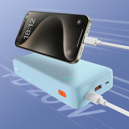 BASEUS Powerbank 20000mAh Airpow 20W with USB-A - USB-C cable 50cm - blue – image 8