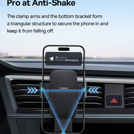 BASEUS Metal Age 3 gravity car phone holder for air vent - black – image 4