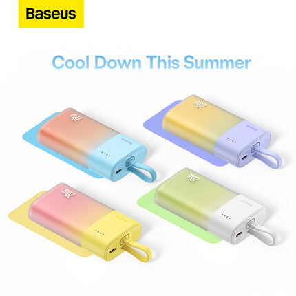 BASEUS Powerbank Popsicle 5200mAh 20W with Lightning cable 60W/20V/3A/30cm - yellow-pink – image 10
