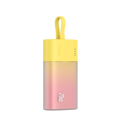 BASEUS Powerbank Popsicle 5200mAh 20W with Lightning cable 60W/20V/3A/30cm - yellow-pink – image 2