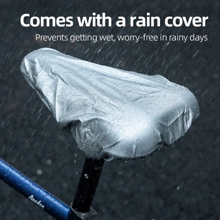 ROCKBROS Gel-foam bicycle seat cover with rain cover - black and blue – image 3