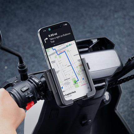 BASEUS GoTrip phone holder for a bicycle, scooter, scooter, mounted on the handlebar - black – image 10