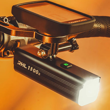 ROCKBROS Front bicycle light 5000mAh 1500lm IPX6 Garmin and GoPro mount - black – image 7