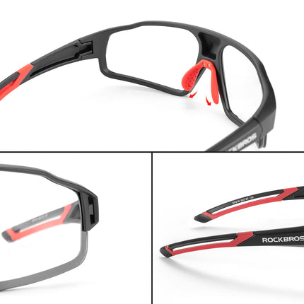 ROCKBROS UV400 photochromic cycling glasses with case SP216BK - black and red – image 5