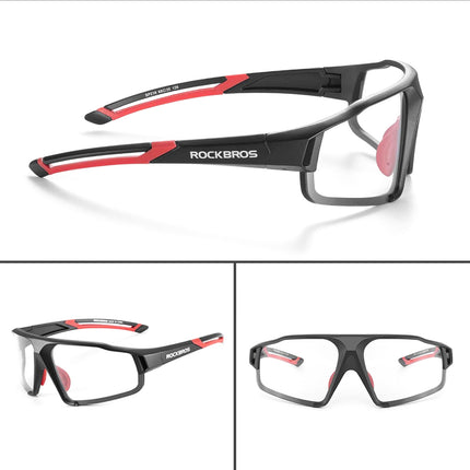 ROCKBROS UV400 photochromic cycling glasses with case SP216BK - black and red – image 6
