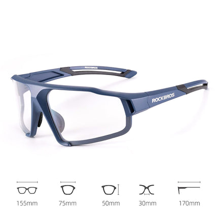 ROCKBROS UV400 photochromic cycling glasses with case SP216BL - blue – image 2