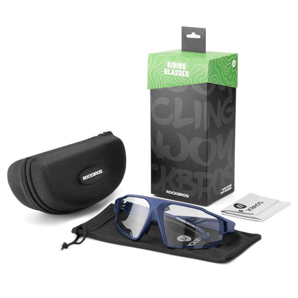 ROCKBROS UV400 photochromic cycling glasses with case SP216BL - blue – image 6