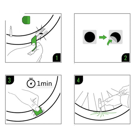 ROCKBROS Patch repair kit with glue dia. 2.4cm for patching bicycle inner tubes – image 2