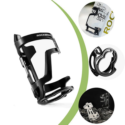 ROCKBROS Bicycle bottle holder, water bottle with neck down - black – image 2