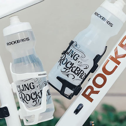 ROCKBROS Bicycle bottle holder, water bottle with neck down - black – image 4