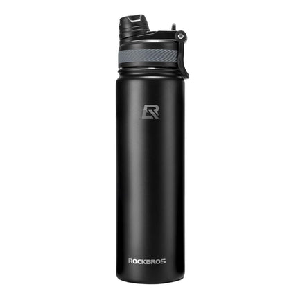 ROCKBROS Thermal bicycle bottle for drinks, 620 ml, steel - black