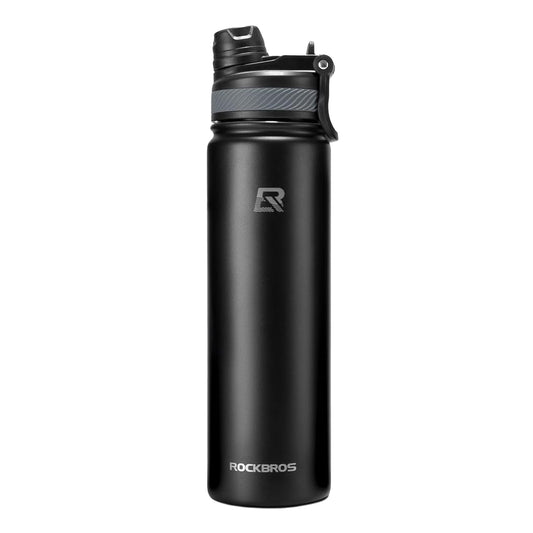 ROCKBROS Thermal bicycle bottle for drinks, 620 ml, steel - black