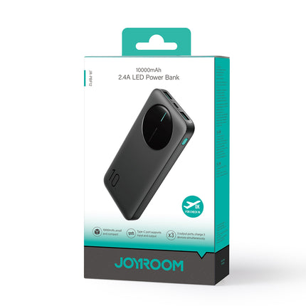 JOYROOM Powerbank JR-PBF12 10000mAh 2.4A 2x USB-A 1x USB-C - black – image 8