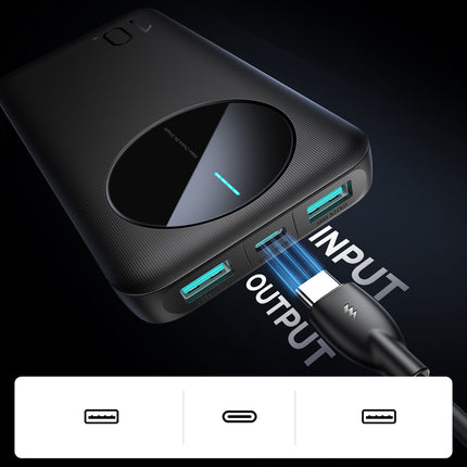 JOYROOM Powerbank JR-PBF12 10000mAh 2.4A 2x USB-A 1x USB-C - black – image 9