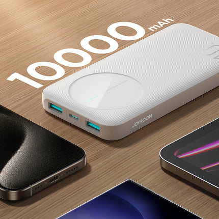 JOYROOM Powerbank JR-PBF12 10000mAh 2.4A 2x USB-A 1x USB-C - white – image 10