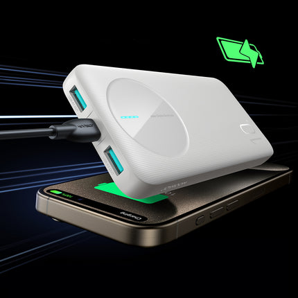 JOYROOM Powerbank JR-PBF12 10000mAh 2.4A 2x USB-A 1x USB-C - white – image 11