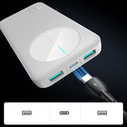 JOYROOM Powerbank JR-PBF12 10000mAh 2.4A 2x USB-A 1x USB-C - white – image 8