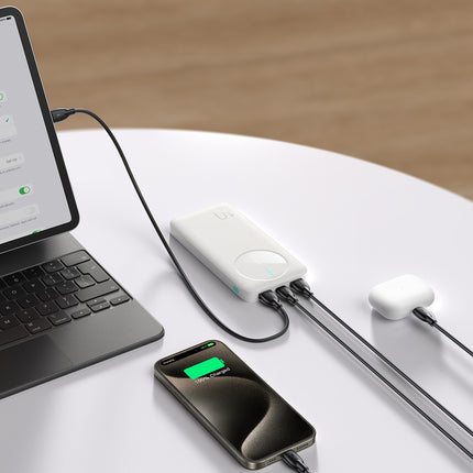 JOYROOM Powerbank JR-PBF12 10000mAh 2.4A 2x USB-A 1x USB-C - white – image 9