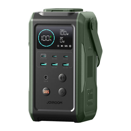 JOYROOM Tourist powerbank 75000mAh 100W USB-C USB-A SOS signal light - green