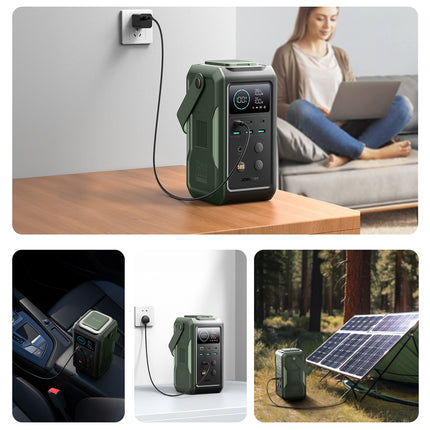 JOYROOM Tourist powerbank 75000mAh 100W USB-C USB-A SOS signal light - green – image 11