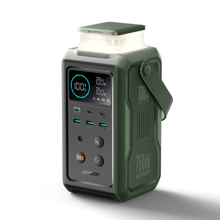 JOYROOM Tourist powerbank 75000mAh 100W USB-C USB-A SOS signal light - green – image 6