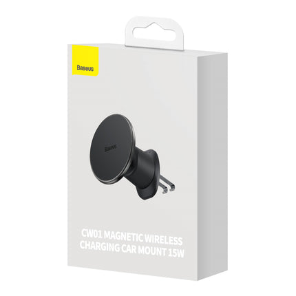 BASEUS iPhone car holder with 15W inductive charger for air vent - black – image 4