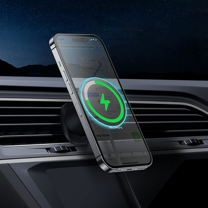 BASEUS iPhone car holder with 15W inductive charger for air vent - black – image 9