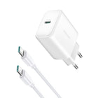 JOYROOM USB-C PD 30W QC SFC wall charger + 1m USB-C cable - white
