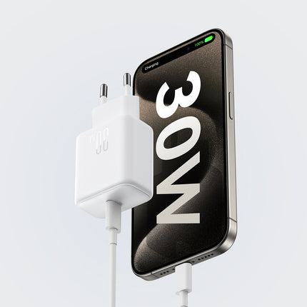 JOYROOM USB-C PD 30W QC SFC wall charger + 1m USB-C cable - white – image 10