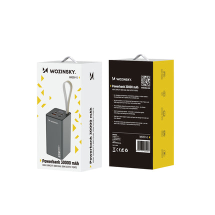 WOZINSKY Powerbank K65+ 65W 30000mAh 2x USB-C 1x USB-A 65W - black – image 6