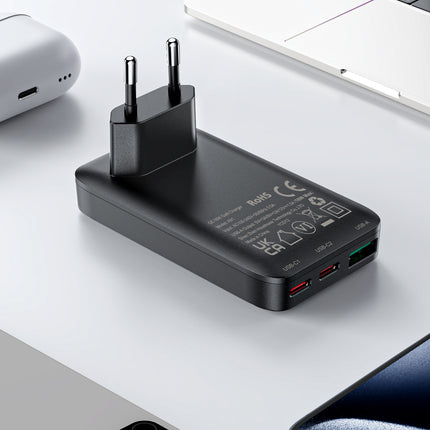 ACEFAST Flat 65W GaN 2 USB-C USB-A ultra-thin wall charger - black – image 10