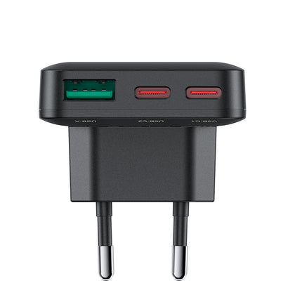 ACEFAST Flat 65W GaN 2 USB-C USB-A ultra-thin wall charger - black – image 4