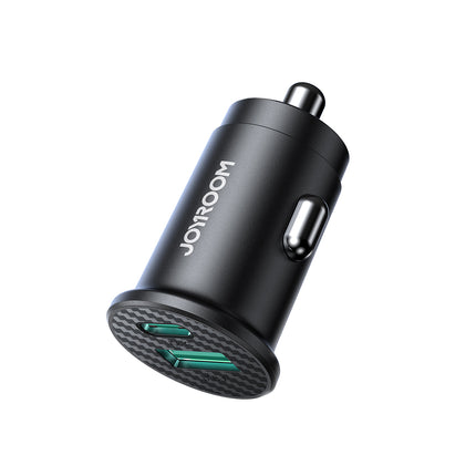 JOYROOM Mini 15W USB-A USB-C car charger - black – image 2