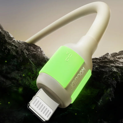 JOYROOM USB-A - iPhone Lightning cable with fluorescent tip, 1.2 m - beige – image 2