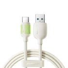 JOYROOM USB-A - USB-C cable with fluorescent tip 3A 2m - beige