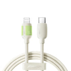 JOYROOM USB-C - iPhone Lightning cable with fluorescent tip 2m 30W - beige