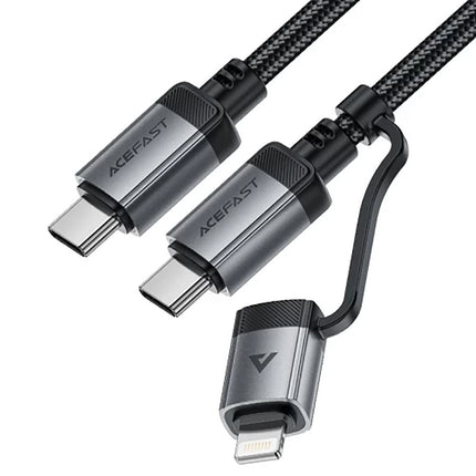 ACEFAST USB-C - USB-C / Lightning cable 60W 480Mb/s 3A 1.2m - black – image 2