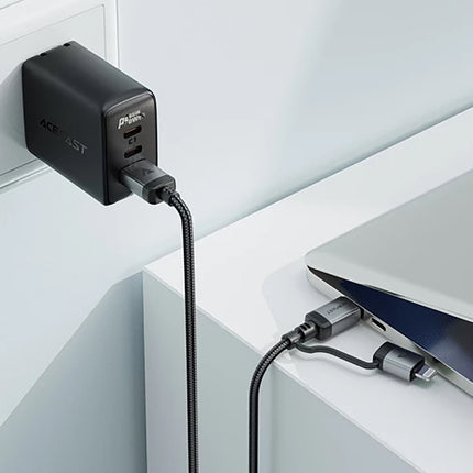 ACEFAST USB-C - USB-C / Lightning cable 60W 480Mb/s 3A 1.2m - black – image 3