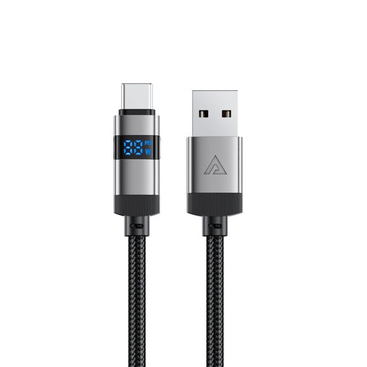 ACEFAST USB-A - USB-C cable with display 480Mb/s 66W 1.2m - black