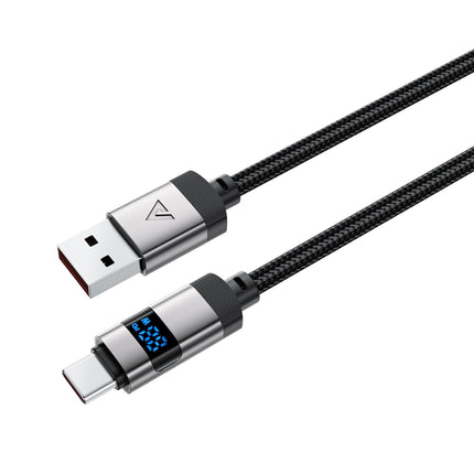 ACEFAST USB-A - USB-C cable with display 480Mb/s 66W 1.2m - black – image 2