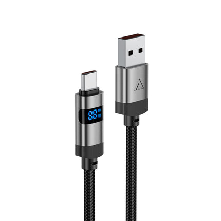 ACEFAST USB-A - USB-C cable with display 480Mb/s 66W 1.2m - black – image 3