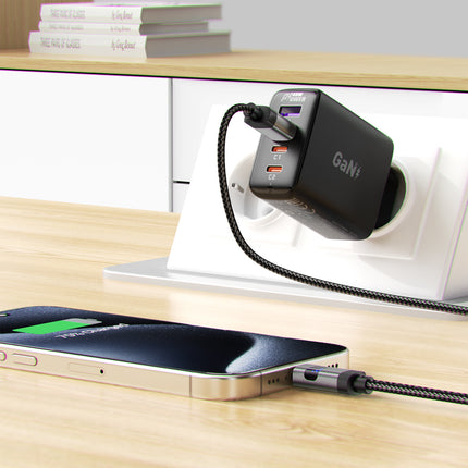 ACEFAST USB-A - USB-C cable with display 480Mb/s 66W 1.2m - black – image 7