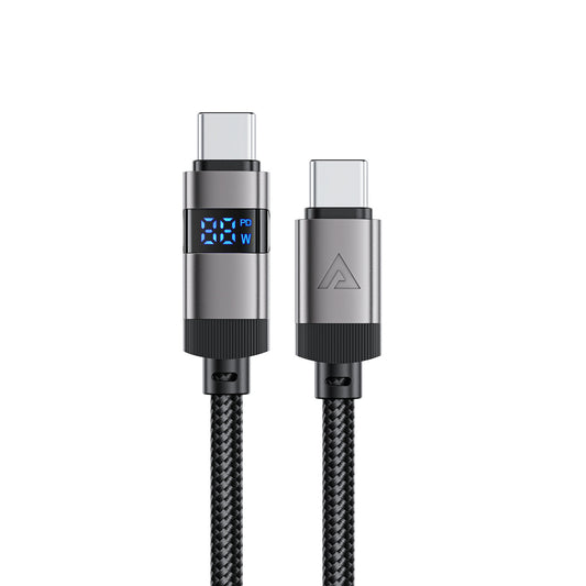 ACEFAST USB-C - USB-C cable with display 480Mb/s 66W 1.2m - black
